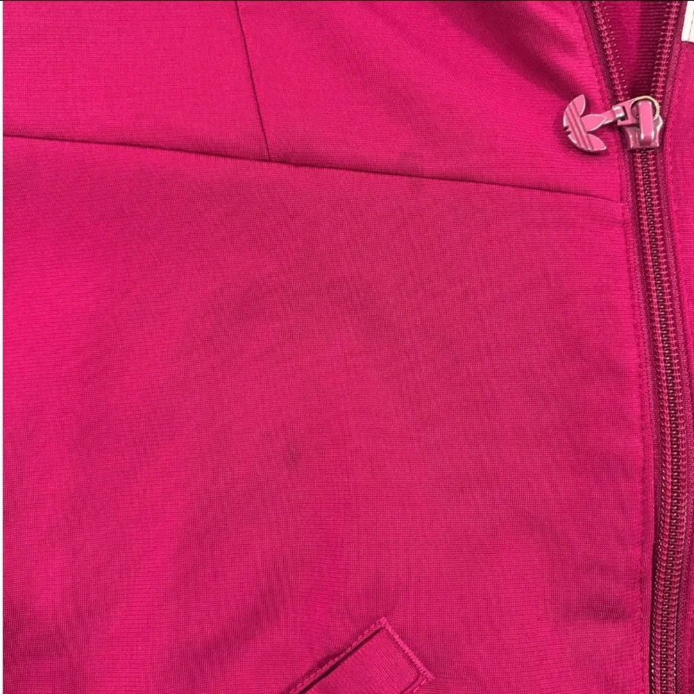 Adidas x Danielle Cathari Burgundy Track Jacket with White Stripe Details - Picture 5 of 7